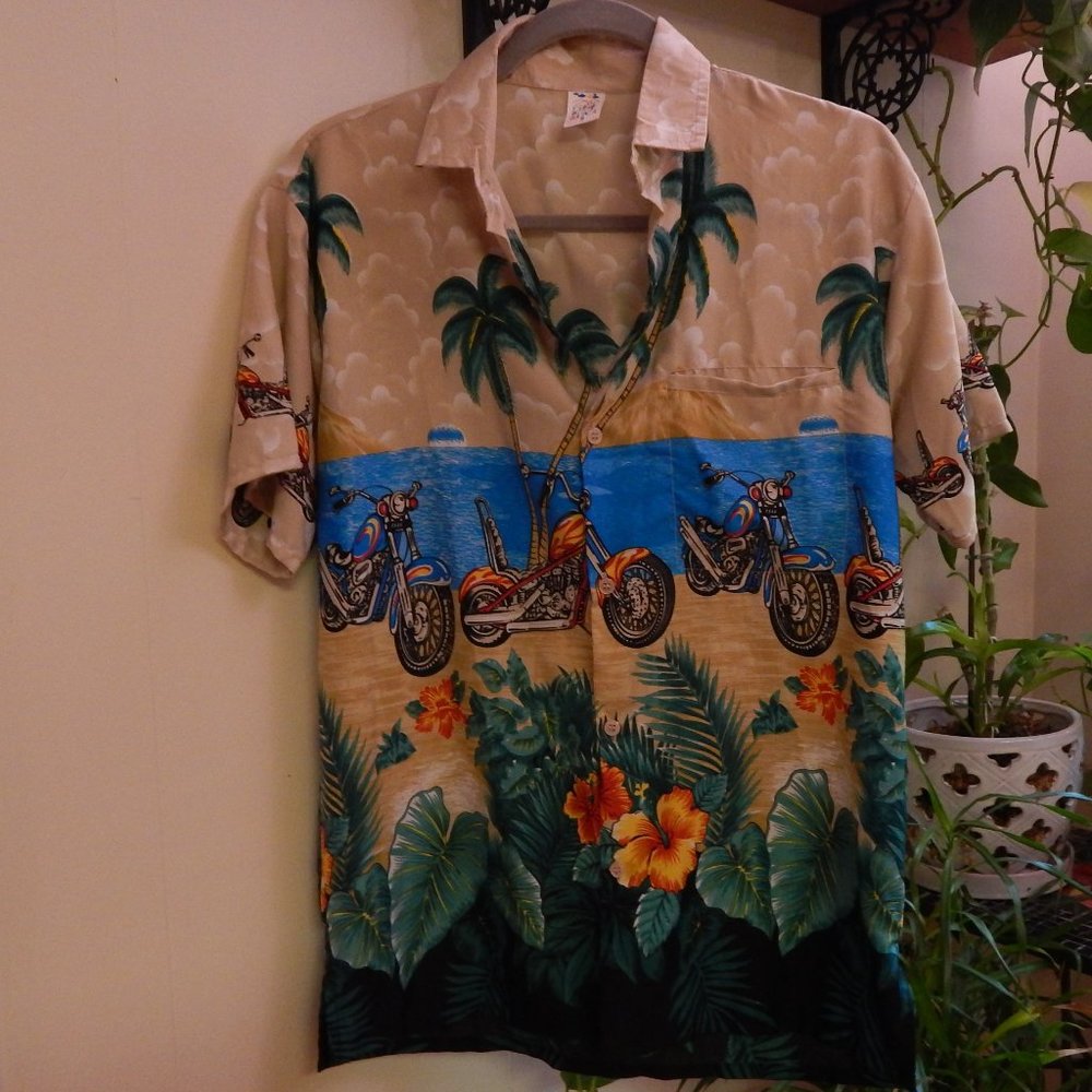 Hawaiian Palm Tropical T Shirt Small